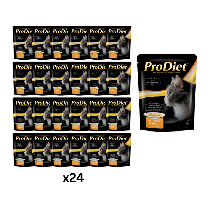 (Selection) ProDiet 85G Broth Wet Cat Food x 24 packs