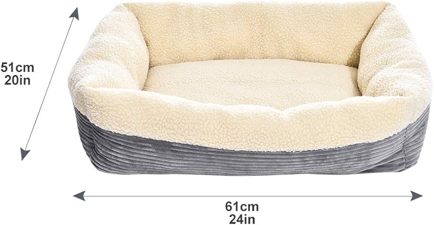 Funtails Round Self Warming Pet Bed (Grey)