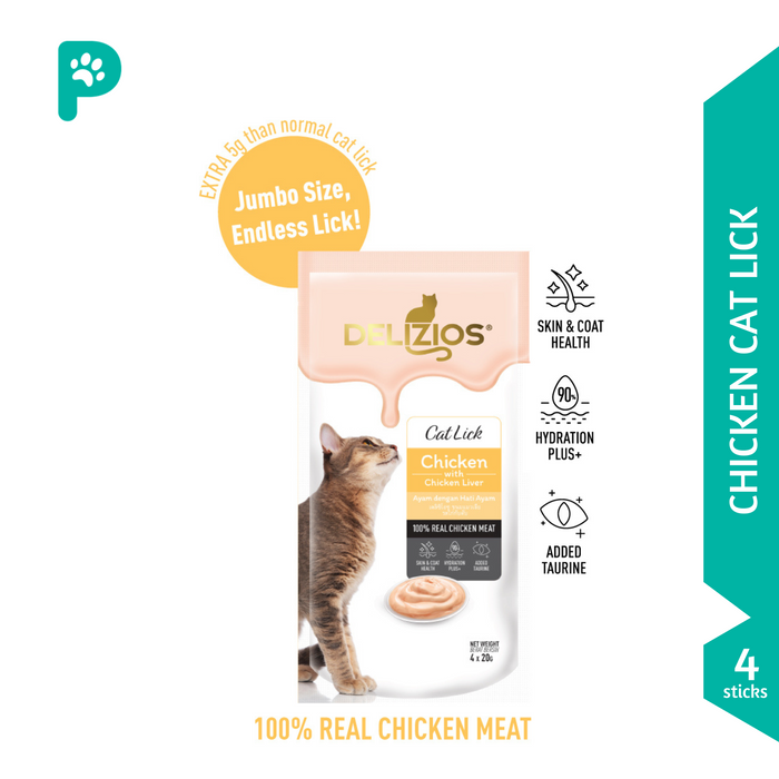Delizios Catlick Jumbo Size 20gx4 (Chicken with Chicken Liver)