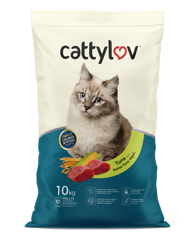 Cattyluv 10kg Dry Cat Food (Tuna / Seafood / Mackerel)