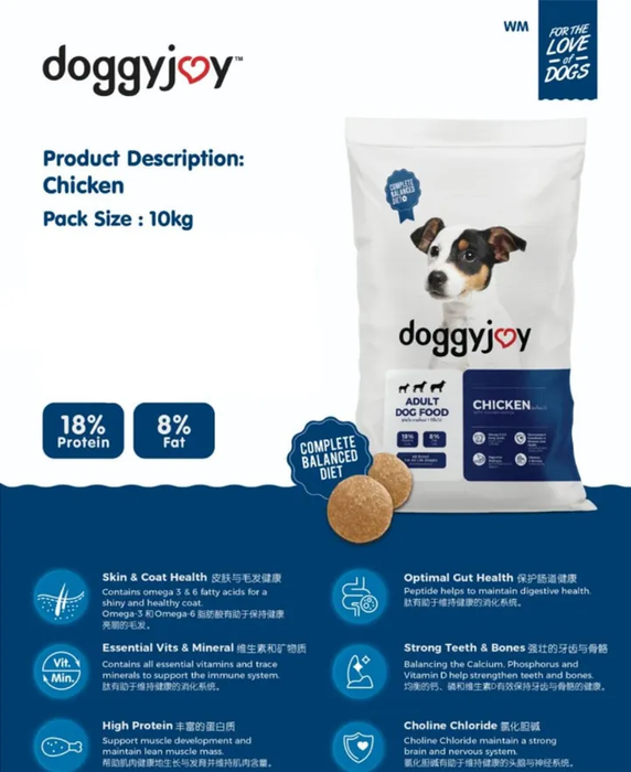 Doggyjoy 10kg Dry Food - Chicken
