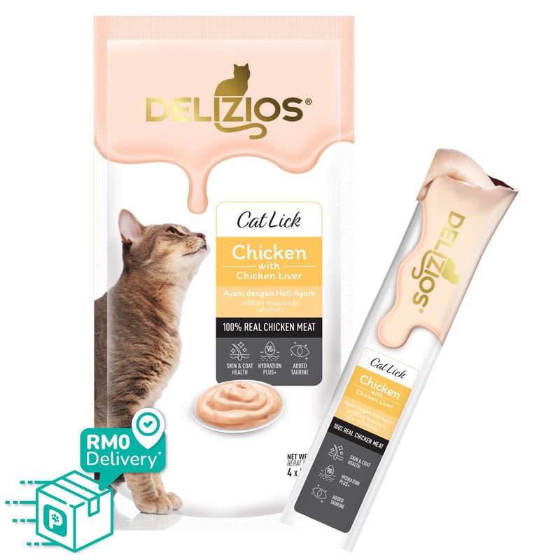 [Exp: End May] Delizios Catlick Jumbo Size 80g - Chicken with Chicken Liver (20g x 4)