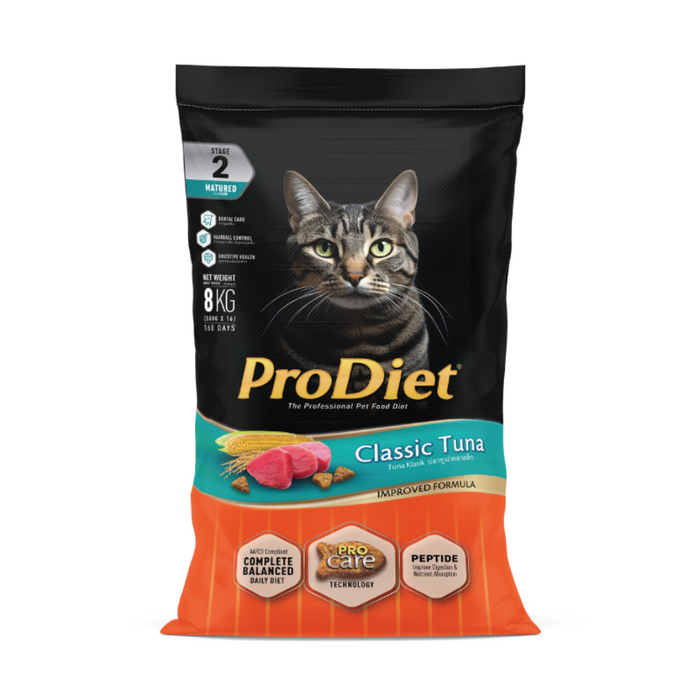 Prodiet 8kg Classic Tuna Adult Dry Cat Food