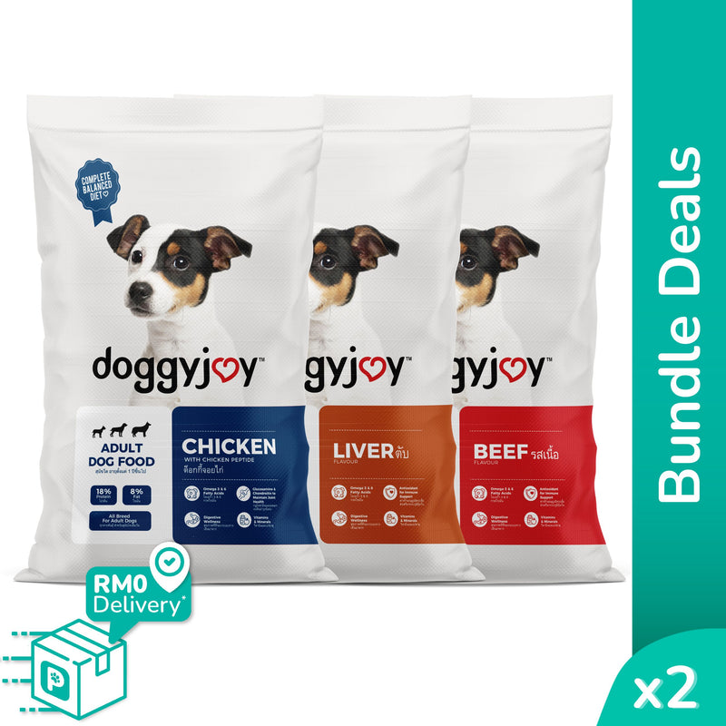 [Bundle Deals] Doggyjoy 20kg Dry Dog Food (3 Flavours)