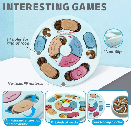 Funtails IQ Puzzle Dog Toy (Round /Paw)