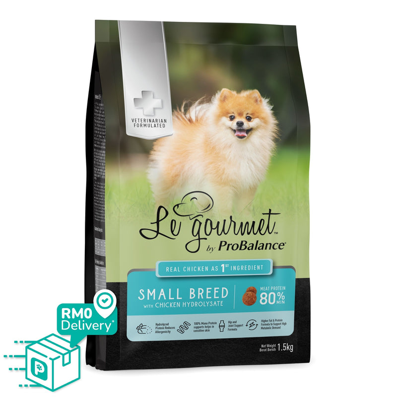Le Gourmet Adult Small Breed Dry Kibble 1.5kg (Chicken Hydrolysate)