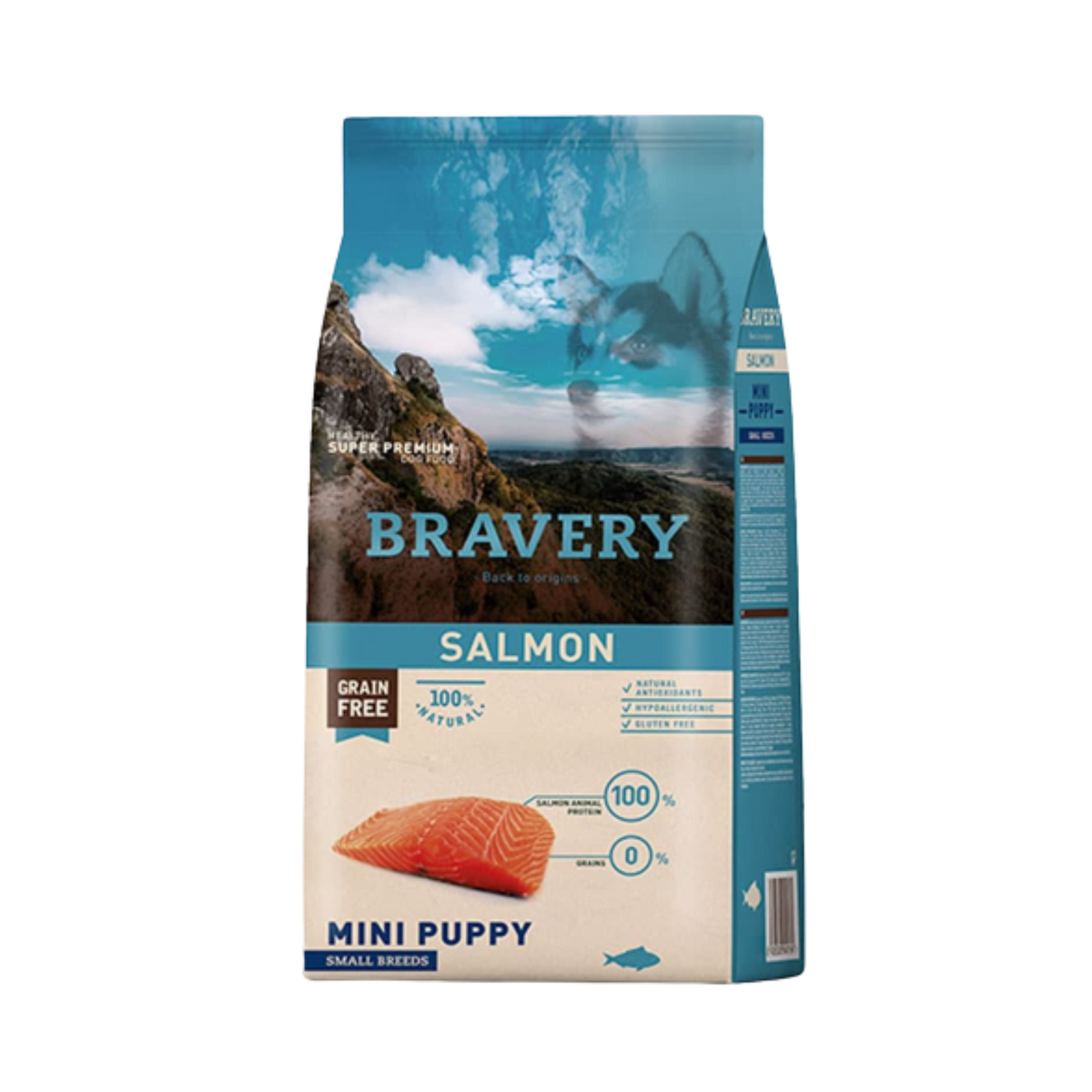 Bravery Mini Puppy Small Breed Dry Dog Food 7kg Salmon