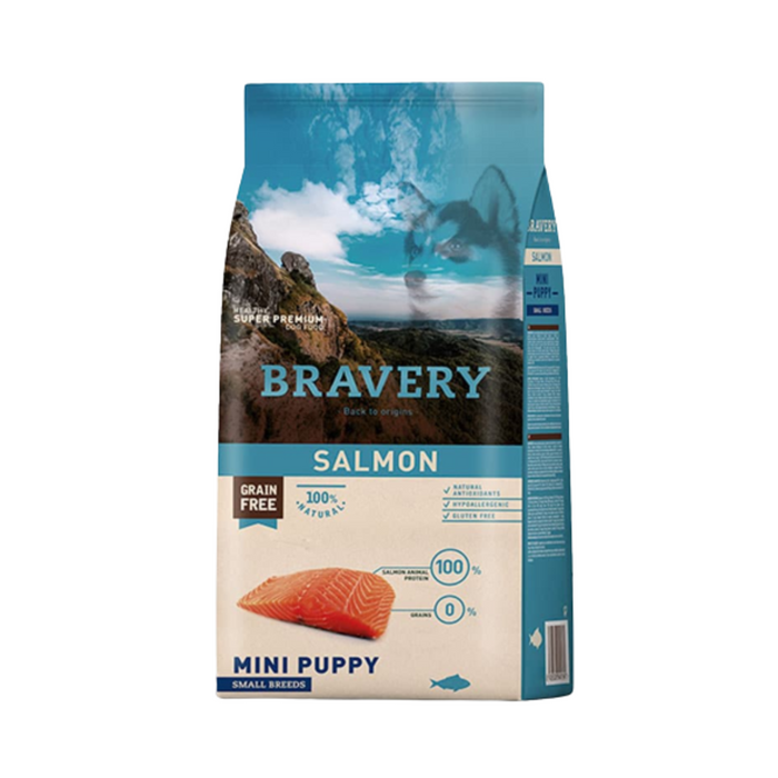 Bravery 7kg Mini Puppy Small Breed Dry Dog Food (Salmon)