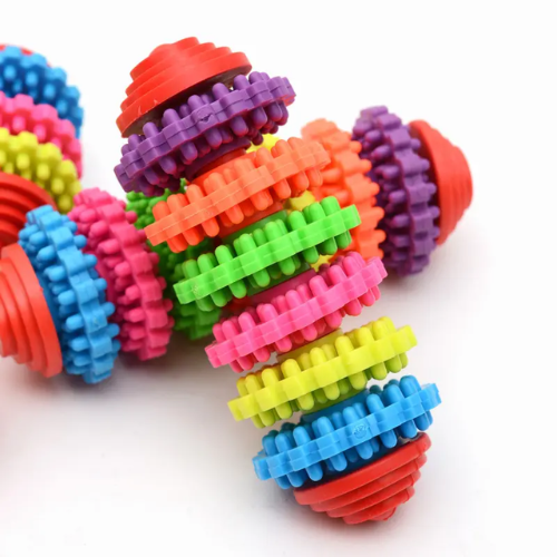 (Selection) Funtails Rainbow Gear Shape Teeth Cleaning Toy