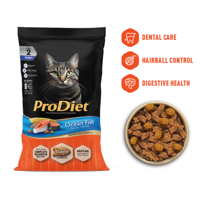 Prodiet 8kg Ocean Fish Adult Dry Cat Food