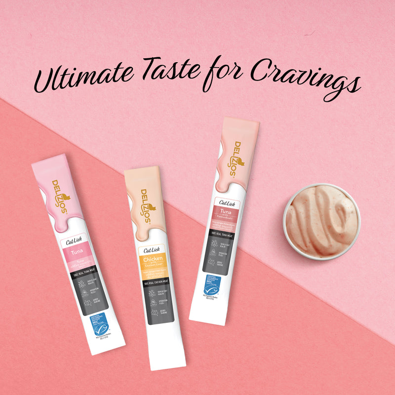 Delizios Catlick Jumbo Size 80g - Tuna with Katsuobushi (20gx4)