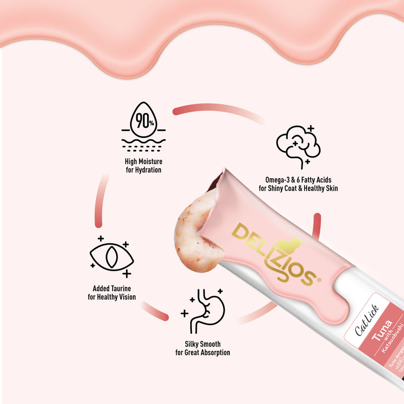 Delizios Catlick Jumbo Size 80g - Tuna with Katsuobushi (20gx4)