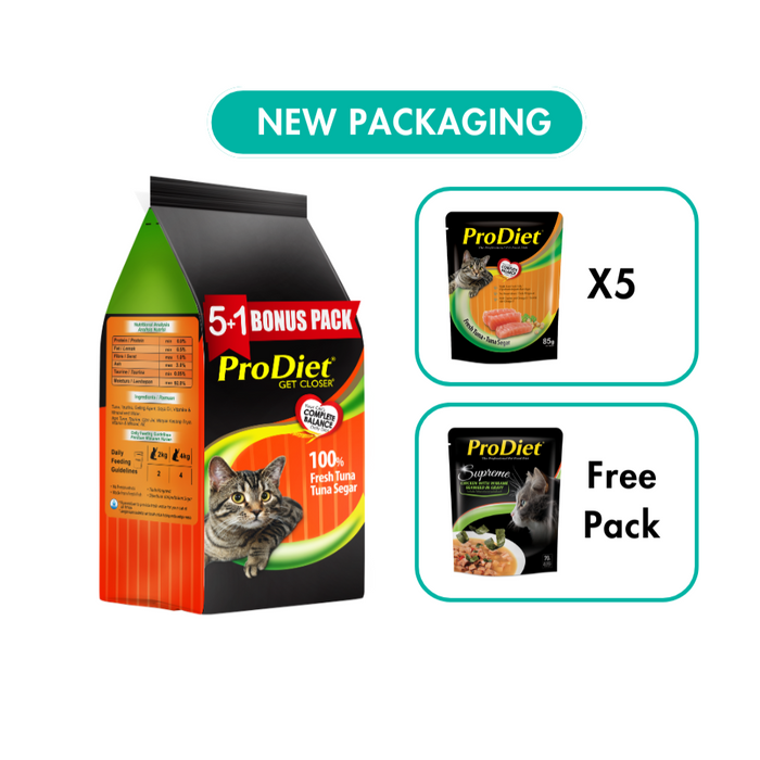 ProDiet Wet Cat Food Tuna 85G  5+1 (Promo Pack)
