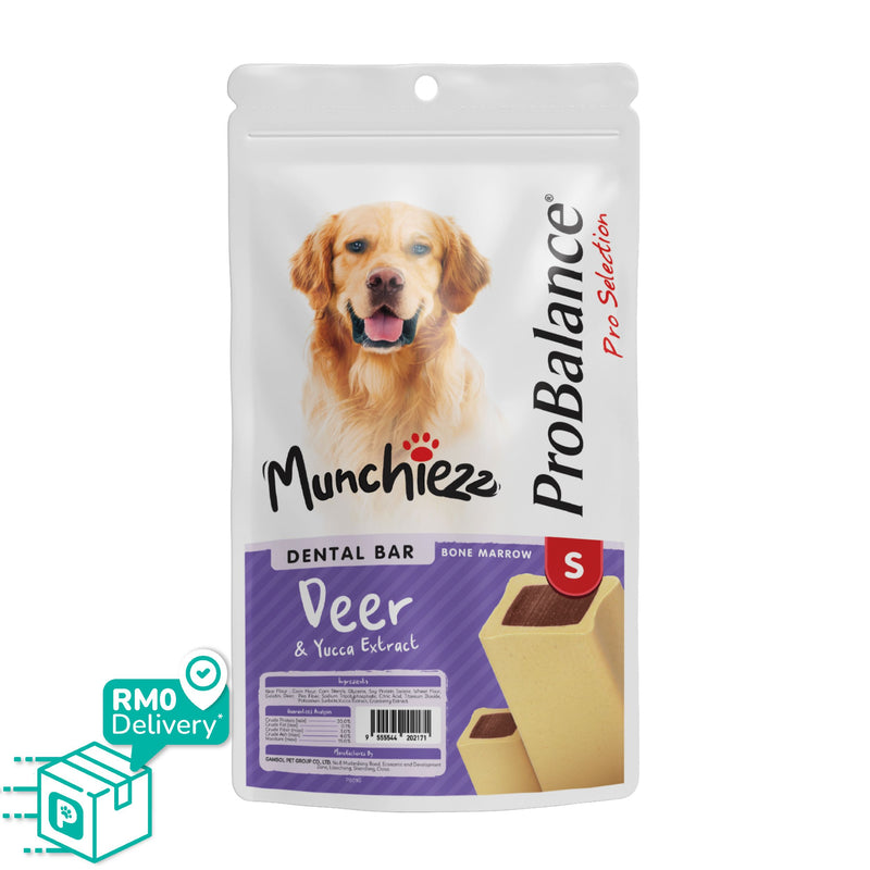 ProBalance Munchiezz Dental Bar 100g (Lamb / Turkey / Deer) Size S & M Dental Health Support