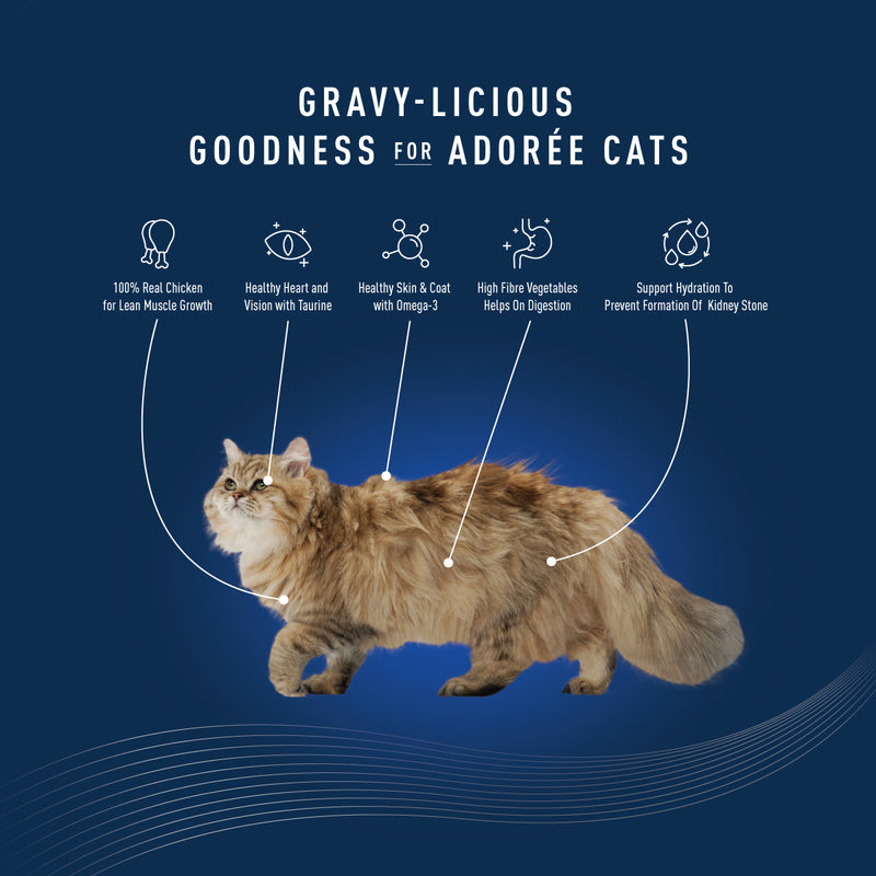 Delizios 70g Adoree Chicken with Vegetables In Gravy