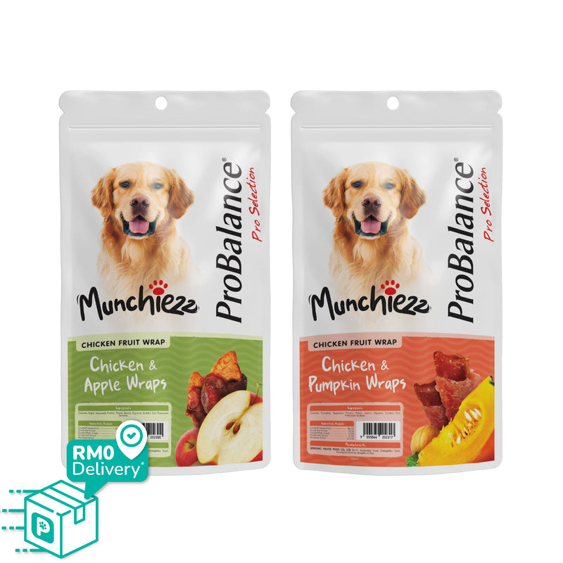 ProBalance Munchiezz Fruit Wraps 100g (Apple / Pumpkin) Dental Health Support