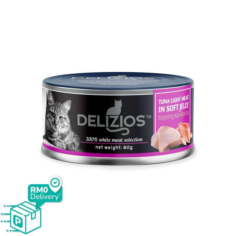 [Buy 5 Free 1] Delizios 400g Bonito White Meat Series Wet Cat Food (Free Cheese)