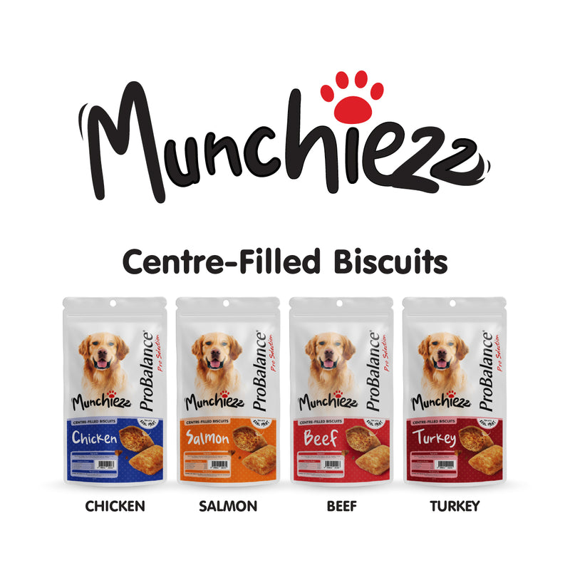 ProBalance Munchiezz Centre-Filled Biscuits 100g (Chicken / Salmon / Beef / Turkey) Dental Health Support