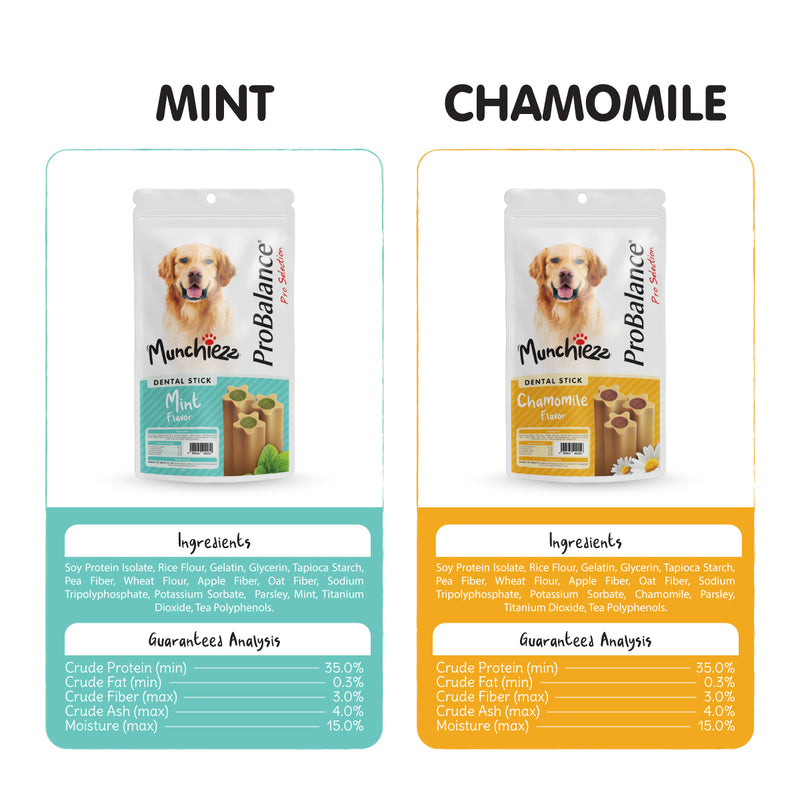ProBalance Munchiezz Dental Stick 100g (Mint / Chamomile / Lemon) Dental Health Support