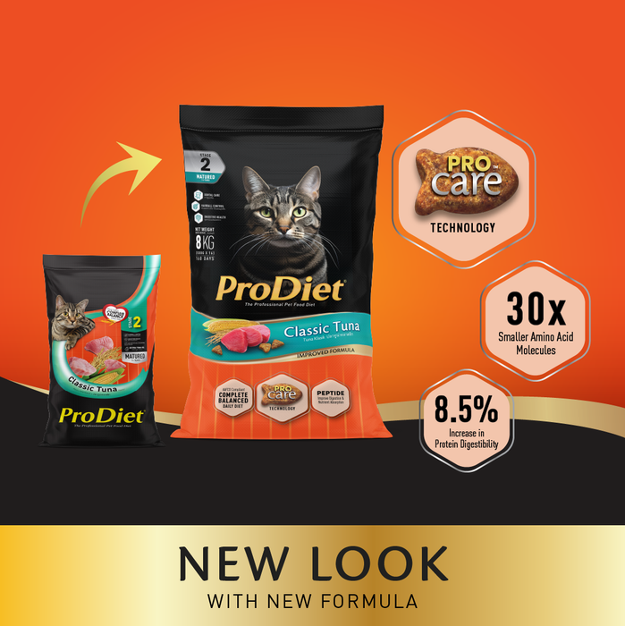 Prodiet 8kg Classic Tuna Adult Dry Cat Food