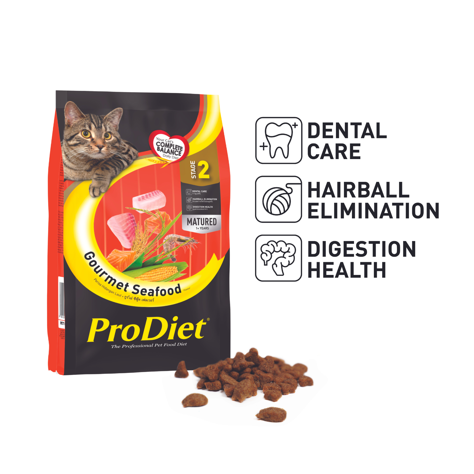 [BUY2FREE1] ProDiet 500G Dry Cat Food (Gourmet Seafood)