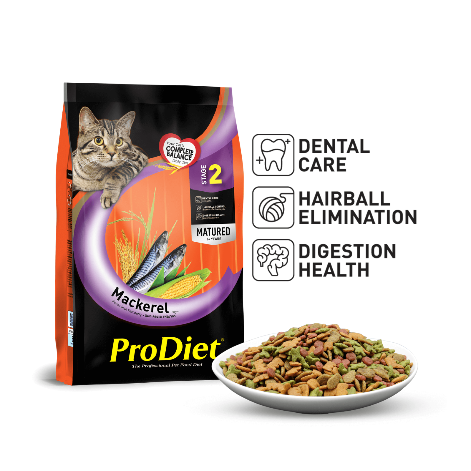 [BUY2FREE1] ProDiet 500G Dry Cat Food (Mackerel)