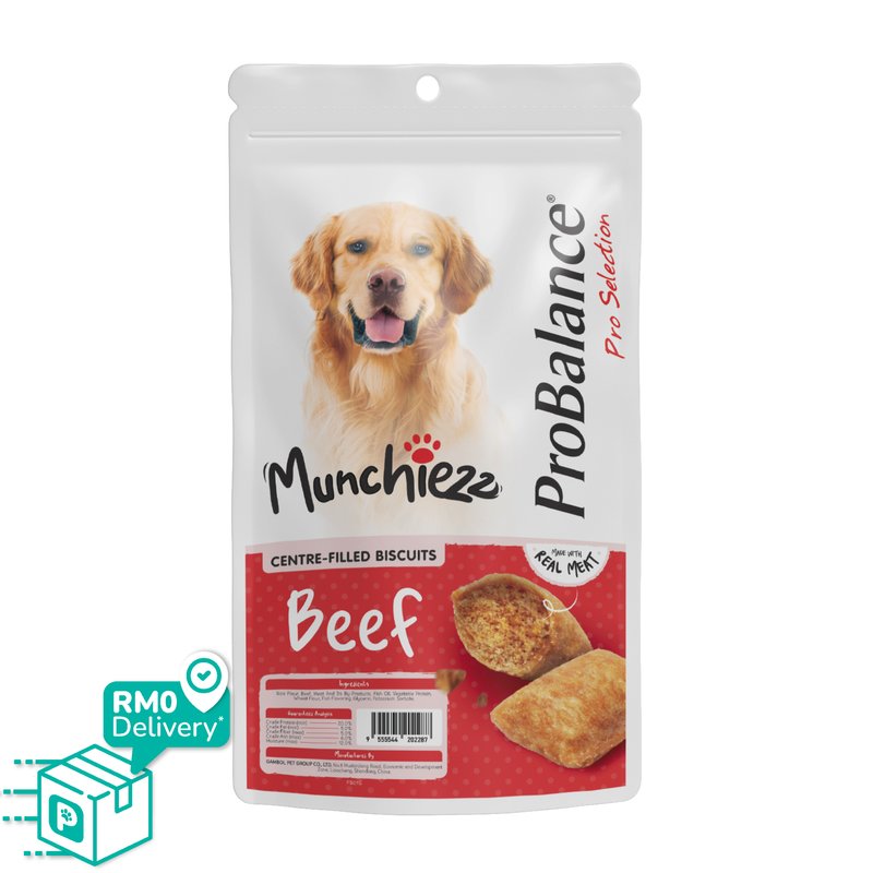 ProBalance Munchiezz Centre-Filled Biscuits 100g (Chicken / Salmon / Beef / Turkey) Dental Health Support