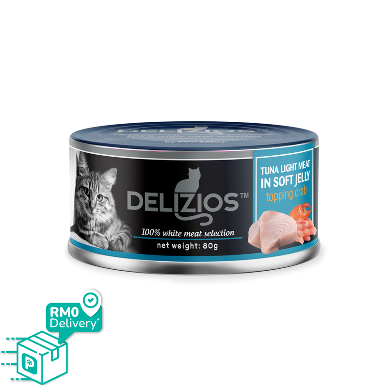 [Buy 5 Free 1] Delizios 400g Bonito White Meat Series Wet Cat Food (Free Cheese)