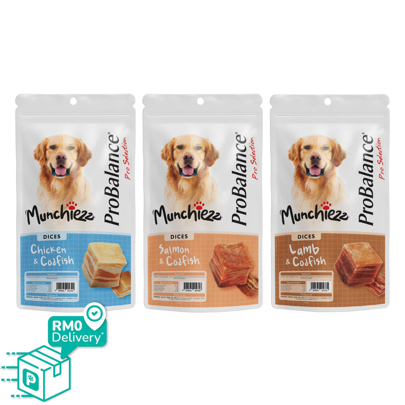 ProBalance Munchiezz Dices 100g (Chicken / Salmon / Lamb) Dental Health Support