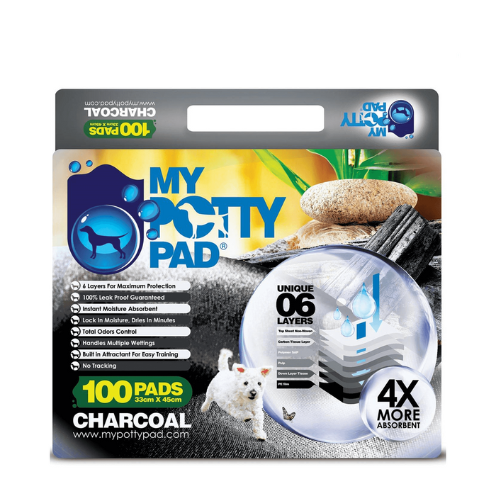 My Potty Pad 100pcs Dog Training Pee Pad Charcoal (S size 33x45cm)