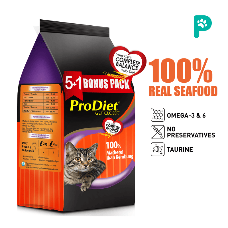 ProDiet 5+1 Mackerel 85g Wet Cat Food Promo Pack (1 Pack)