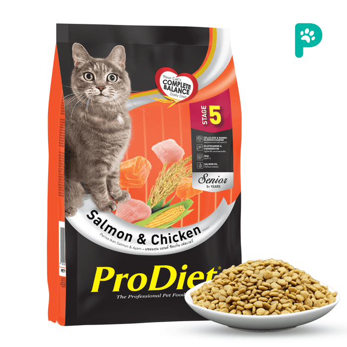 ProDiet 1.25KG Salmon Chicken Dry Senior Cat Food