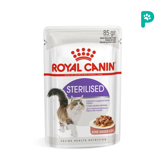 Royal Canin Sterilised Gravy Cat Pouch Food 85gx12