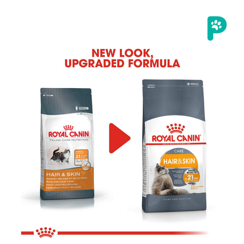 Royal Canin 2kg Hair & Skin Care 33 Dry Cat Food (1 Pack)