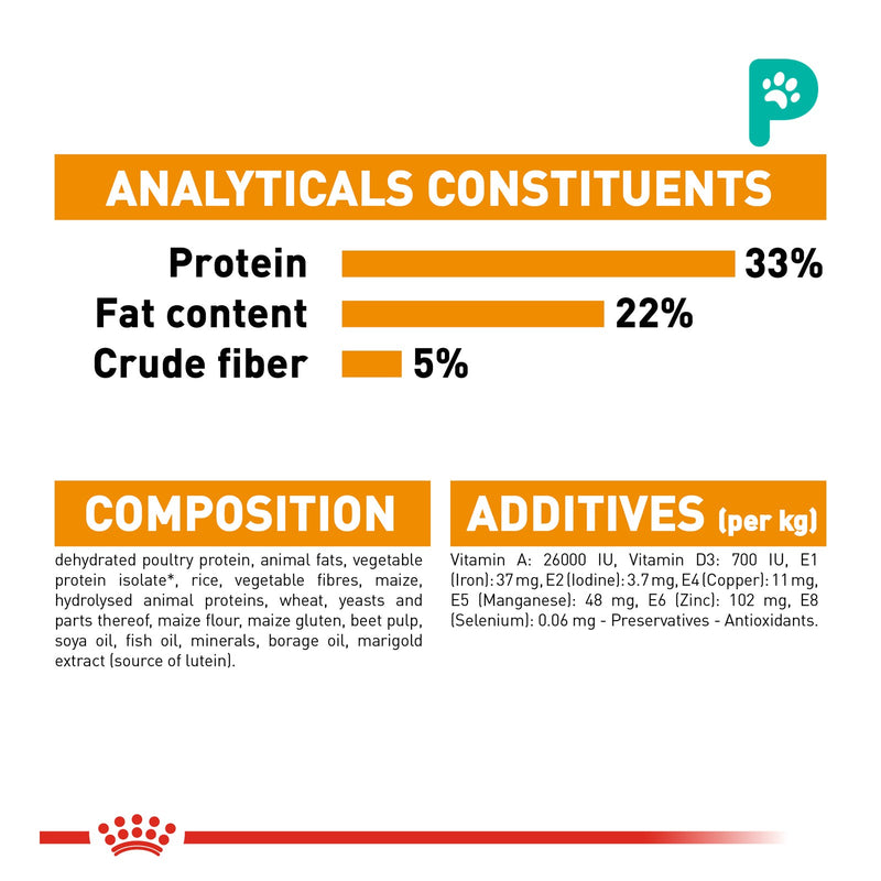 Royal Canin 2kg Hair & Skin Care 33 Dry Cat Food (1 Pack)